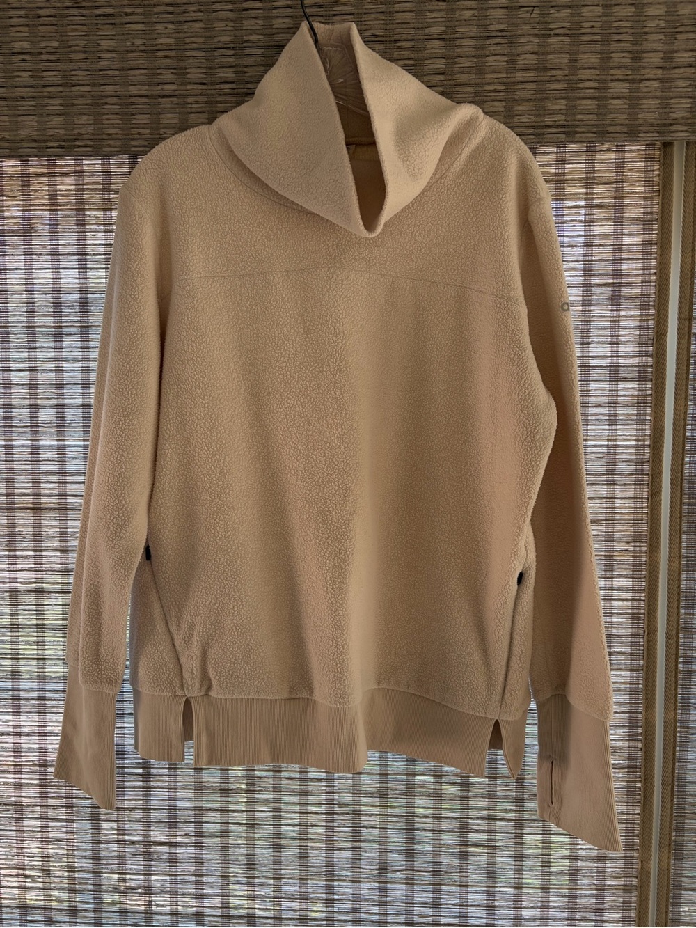 ALO Yoga Cream Cowl Neck Pullover Sweater